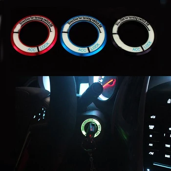 

rete luminous Car ignition switch decoration key hole protection circle ring cover sticker for Chevrolet Chevy Trax