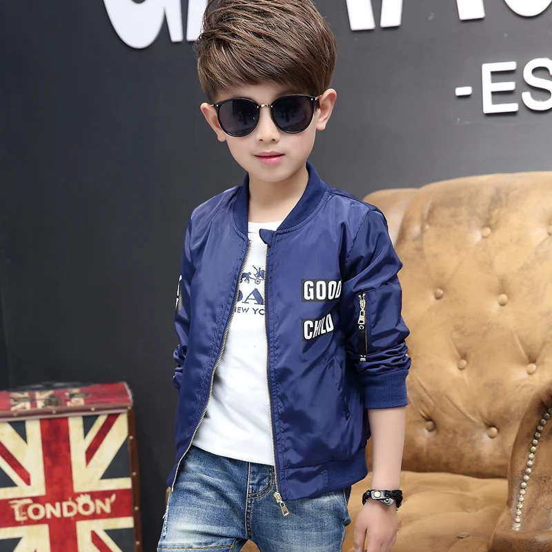 

110-120-130-140-150-160cmSpring Autumn Jackets for Boy Coat Bomber Jacket Boy's Windbreaker Jacket Kids Children Jacket age 3-14