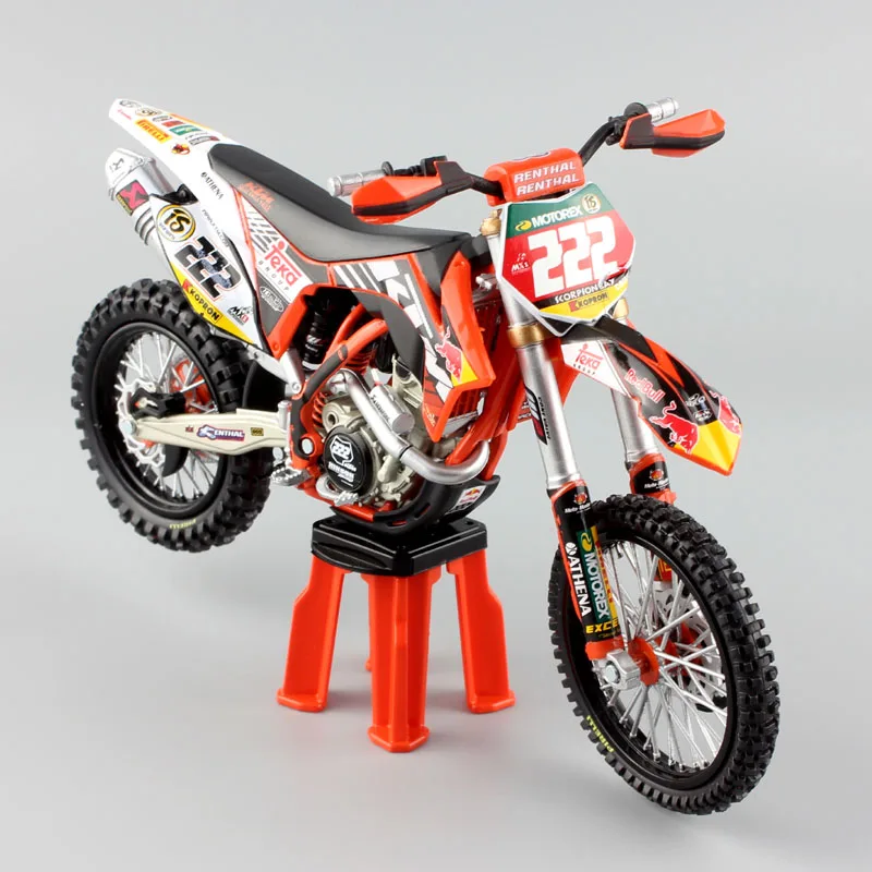 1 12 Масштаб Мини red bull KTM SXF 350 2011 antonio No#222 мотоцикл redbull MX Мотокросс литая под давлением модель dirt ENDURO гоночный велосипед игрушка