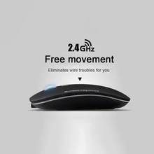 Ультратонкая беспроводная мышь 2,4G, бесшумная беспроводная мышь 1600 dpi, usb зарядка, мышь для ноутбука, ПК, рабочего стола