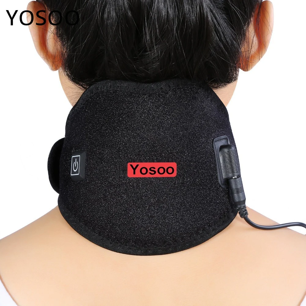 

Yosoo Electric Heating Neck Support Hot Therapy Neck Brace Protector Health Care Heat Neck Pad Pain Relief Neck Brace Support
