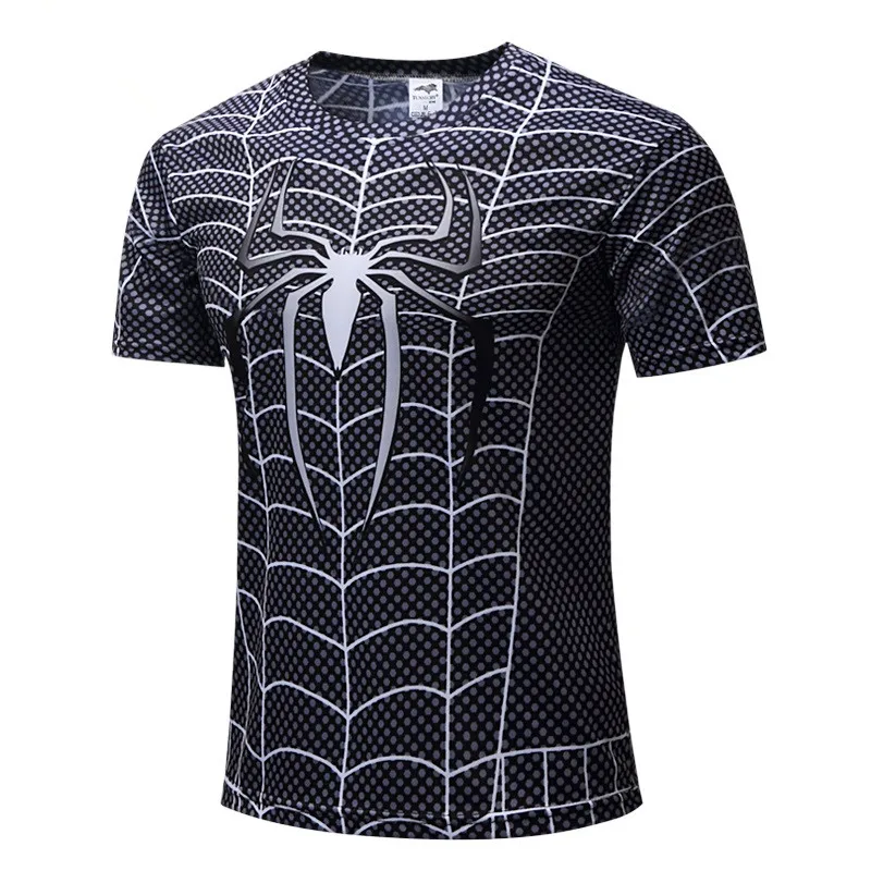 1Father & Son Matching T-shirt Superhero Tops Tees Dad Kids 3D Spiderman