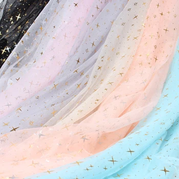 

5meters*1.5m Shiny Star Mesh Yarn Crystal Organza Party Background Birthday Party Wedding Decor Baby Shower Desktop Decoration