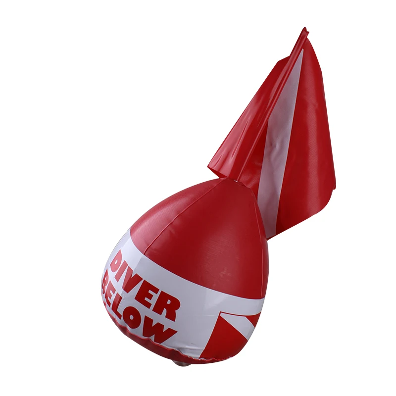 Scuba Snorkel Dive Flag Float Inflatable Bouy Buoy Ball Red White SMB