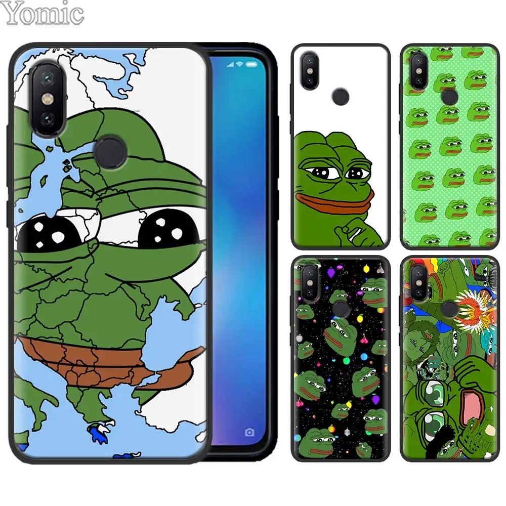 

Sad Frog Meme Pepe Floral Silicone Case for Xiaomi Redmi Note 7 5 6 Pro K20 Pro Redmi 7 5 6 6A 4X S2 GO Y3 Case Coque
