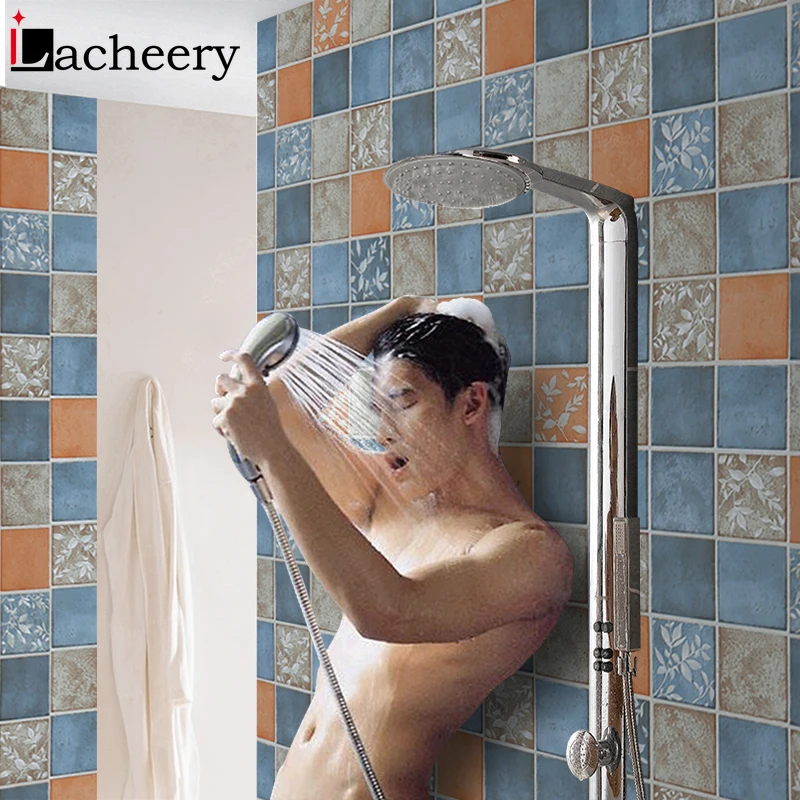 Vinyl Oilproof Kitchen Tiles Decor Wall Stickers PVC Waterproof Self Adhesive Wallpaper for Bathroom Decorative Films Wall Decal Vinyl Oilproof Kitchen Tiles Decor Wall Stickers PVC Waterproof Self Adhesive Wallpaper for Bathroom Decorative Films Wall Decal