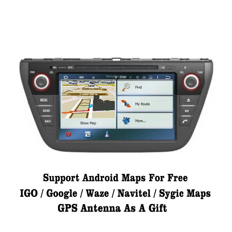 Clearance Liislee Android 7.1 2G RAM For Suzuki SX4 2013~2017 Car Radio Audio Video Multimedia DVD Player WIFI DVR GPS Navi Navigation 3