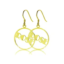 ; купальный костюм с Персонализированная круглая прямая имя серьги золотистого цвета именные серьги с круглая оправа с надписью best подарок для женщин