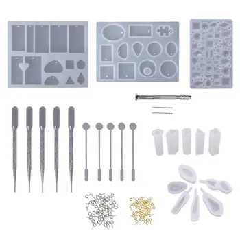 

1 Set Resin Silicone Mold Jewelry Epoxy Mould Tool Set For DIY Craftsmanship Pendant Bracelet Earrings Mold Decoration