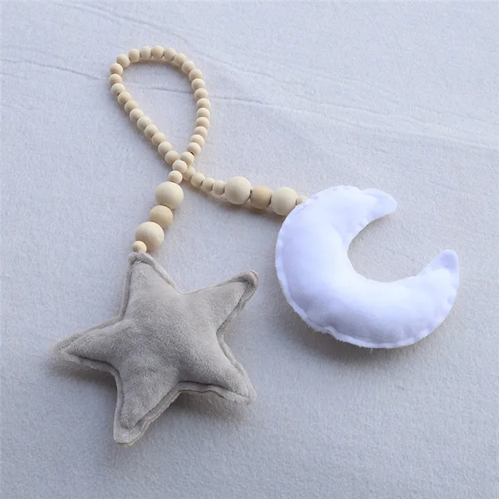 INS Nordic Star car Tassel Wooden Beads Ornament Kids Room Decoration Nursery Tent Hanging Pendant Wall Decor Photography Props - Цвет: 432