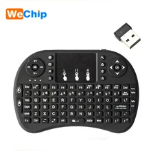 Wechip – clavier sans fil 2.4GHz portable i8, Version anglaise russe, Air Mouse avec pavé tactile, fonctionne avec Android TV BOX, Mini PC 18