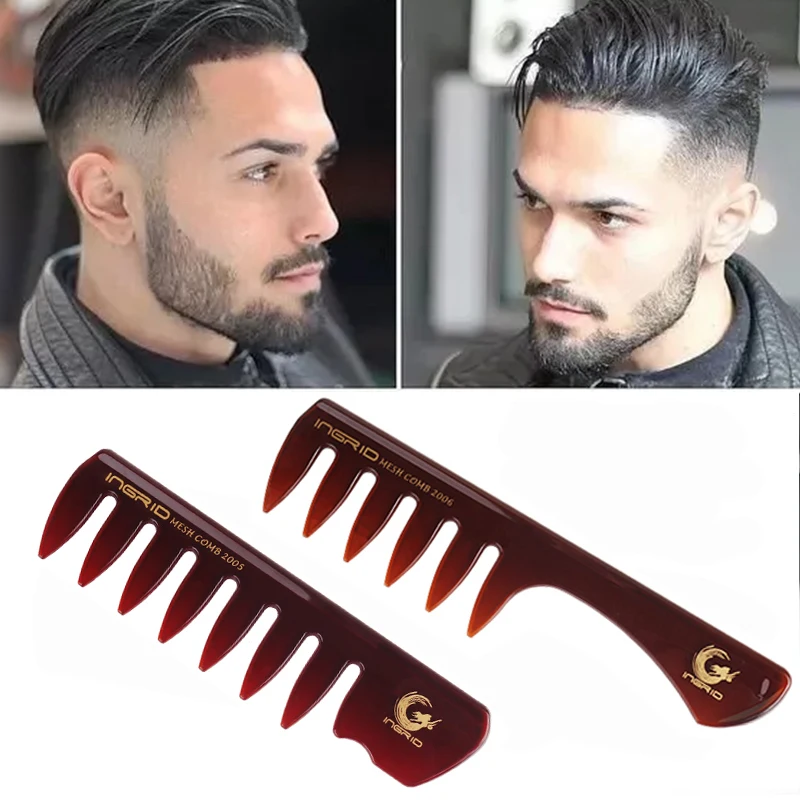 Large Wide tooth Comb Gentleman Vintage Classic Oil Slick Large Back