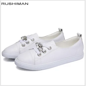 

Spring Autumn women flats shoes fashion lace up flat boat shoes woman white oxfords shoes women Casual Shoes