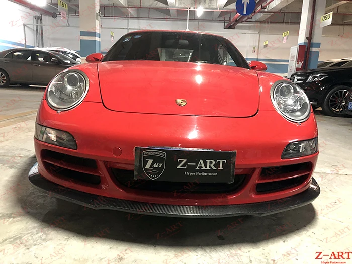 Оригинальная передняя губа Z ART RS из углеродного волокна для Porsche 911 2005 2009 передний