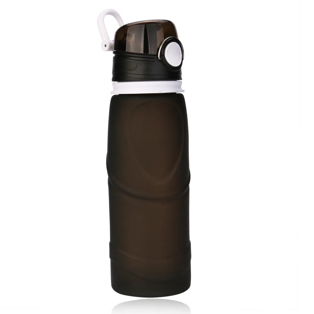 Силиконовый складной чайник 750 мл, Спортивная складная бутылка для воды, чайник для занятий спортом на открытом воздухе, бутылка для воды для кемпинга, путешествий, бега