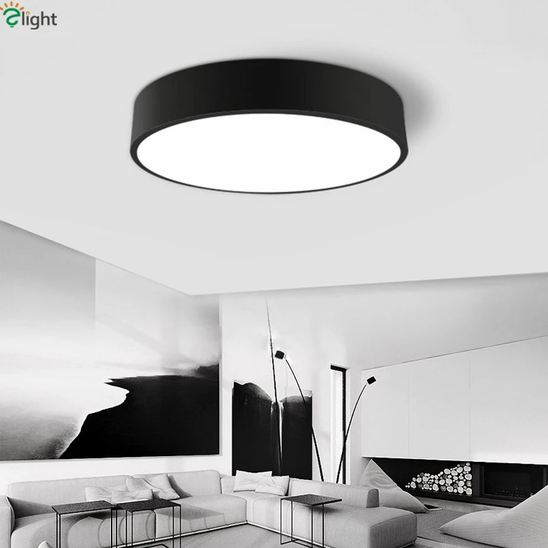 

Modern Minimalism Matte Black White Cubar Design Led Ceiling Lights Acrylics Shades Dining Room Bedroom Dimmable Ceiling Lamps
