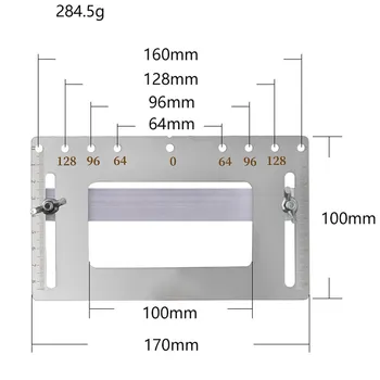 

Stainless Steel Woodworking Tools Door Furniture Handle Hole Punch Locator Wood Drilling Anchor Guide Drilling