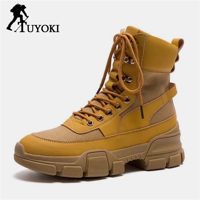 

Tuyoki Outdoor Hiking Shoes Women Sneakers Lace Up Flats Sports Footwear Women Casual Quality Trekking Climbing Size 35-42