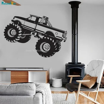 

Vinyl Car Wall Decal Monster Truck Auto Body Shop Garage Man Cave or Kid's Room Decoration Removable Murals Art Gift YT1395