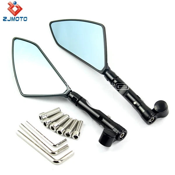 Buy ZJMOTO Black Supermoto Mirror Aluminum Motorbike