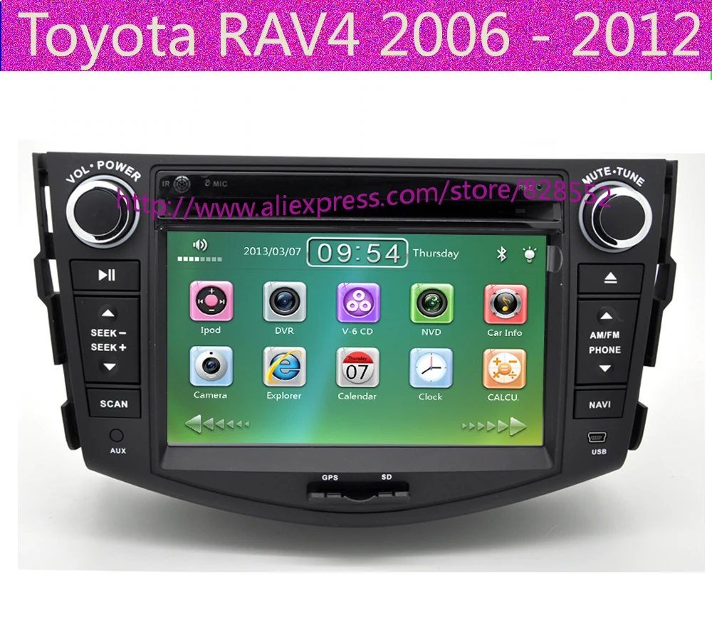  Free Shipping Car radio DVD Player for Toyota RAV4 2006 - 2012 with GPS Navigation Radio TV Stereo System 