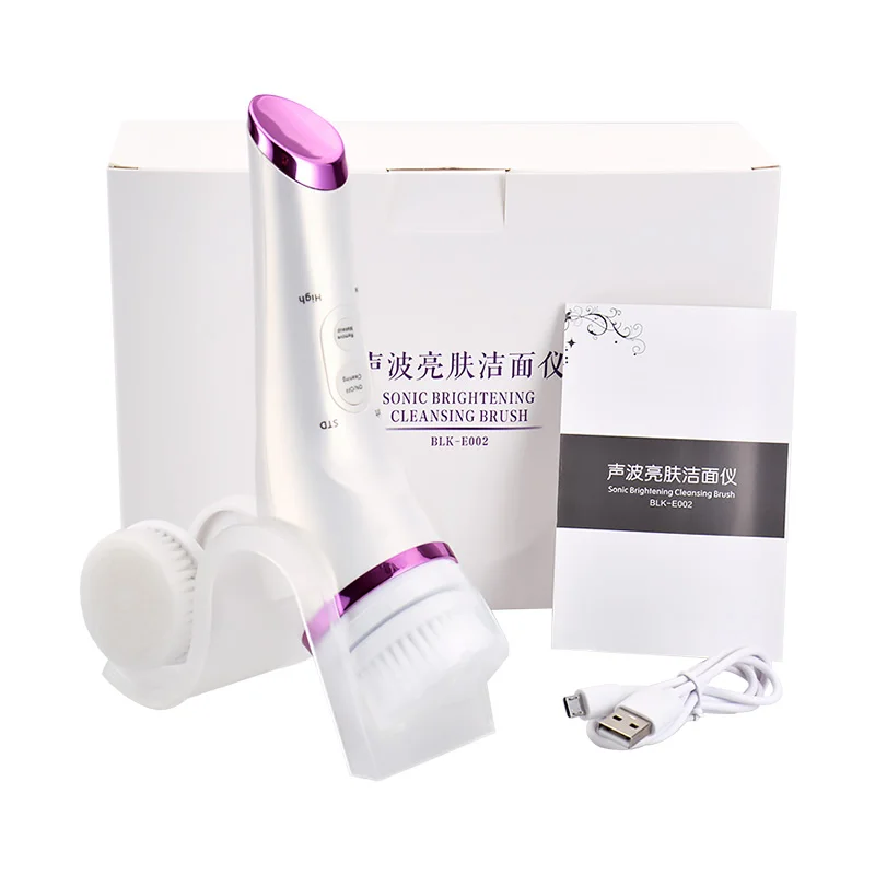

Electric Facial Cleansing Brush Ultrasonic Vibration Face Deep Pores Cleanser Waterproof Skin Care Heating Dirt Makeup Remove