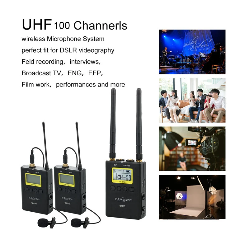 ZhuoSheng WM 10 беспроводной микрофон Lavalier для Canon Nikon Sony Hosting Tranning Broadcast|Микрофоны| |
