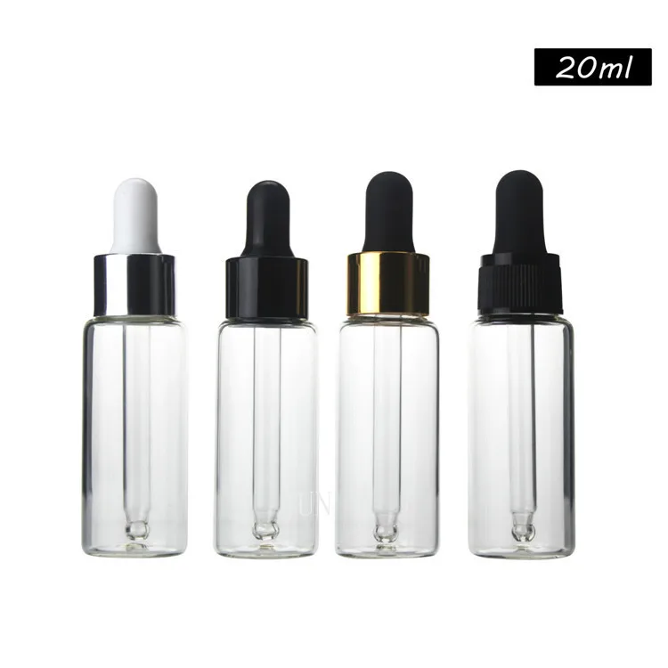 300Pcs/lot 20ml glass dropper perfume bottle Empty cosmetic container