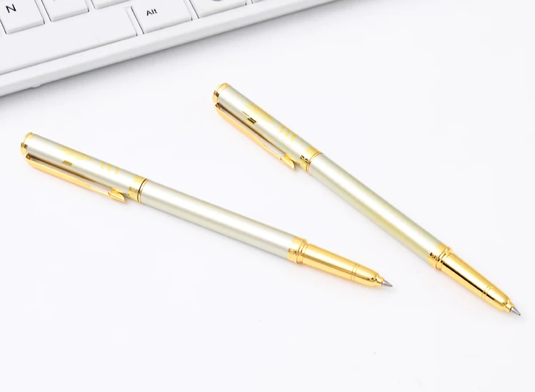 Элитный бренд серебристого металла Ролик Шариковая ручка 0,5 мм написание шариковые ручки Бизнес для школы канцелярских подарки поставки