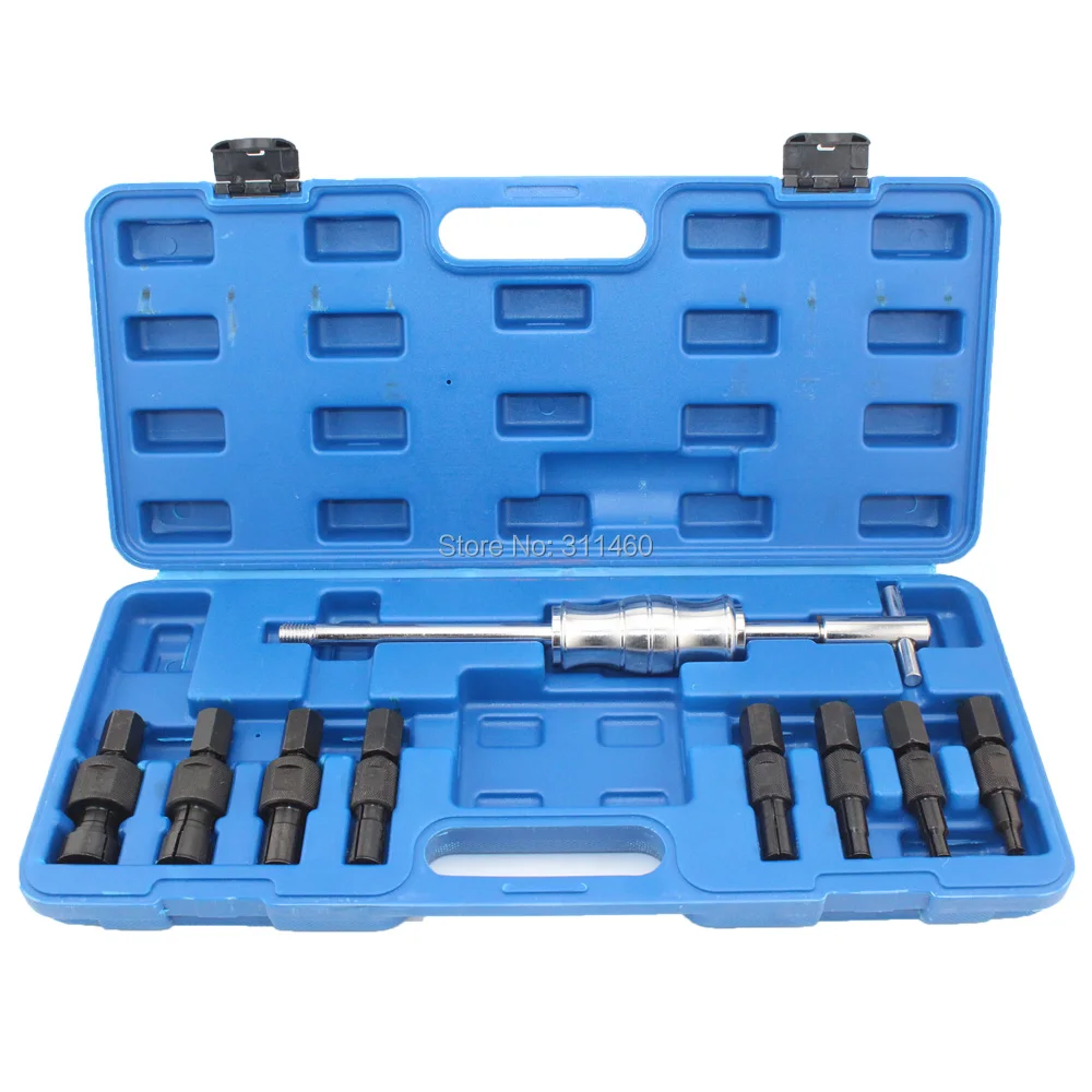 

9Pcs/Set Blind Hole Pilot Slide Hammer Internal External Bearing Removal Puller Bearing Extractor Removal Kit