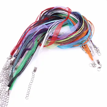 

10pcs/lot length 45cm High Quality DIY Adjustable Real Leather String Cords For Necklace Bracelet Charms Jewelry Making Findings