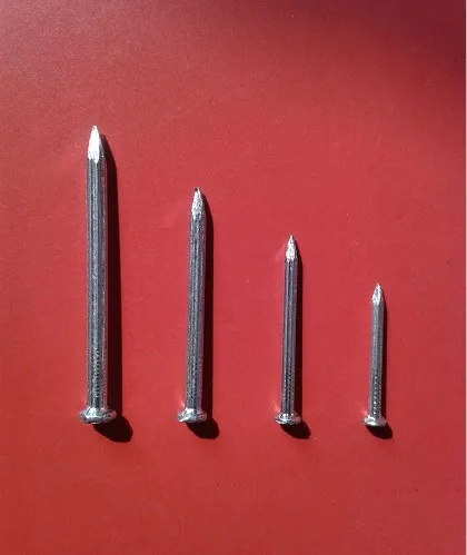 Cement nail nails construction and installation of a concrete wall