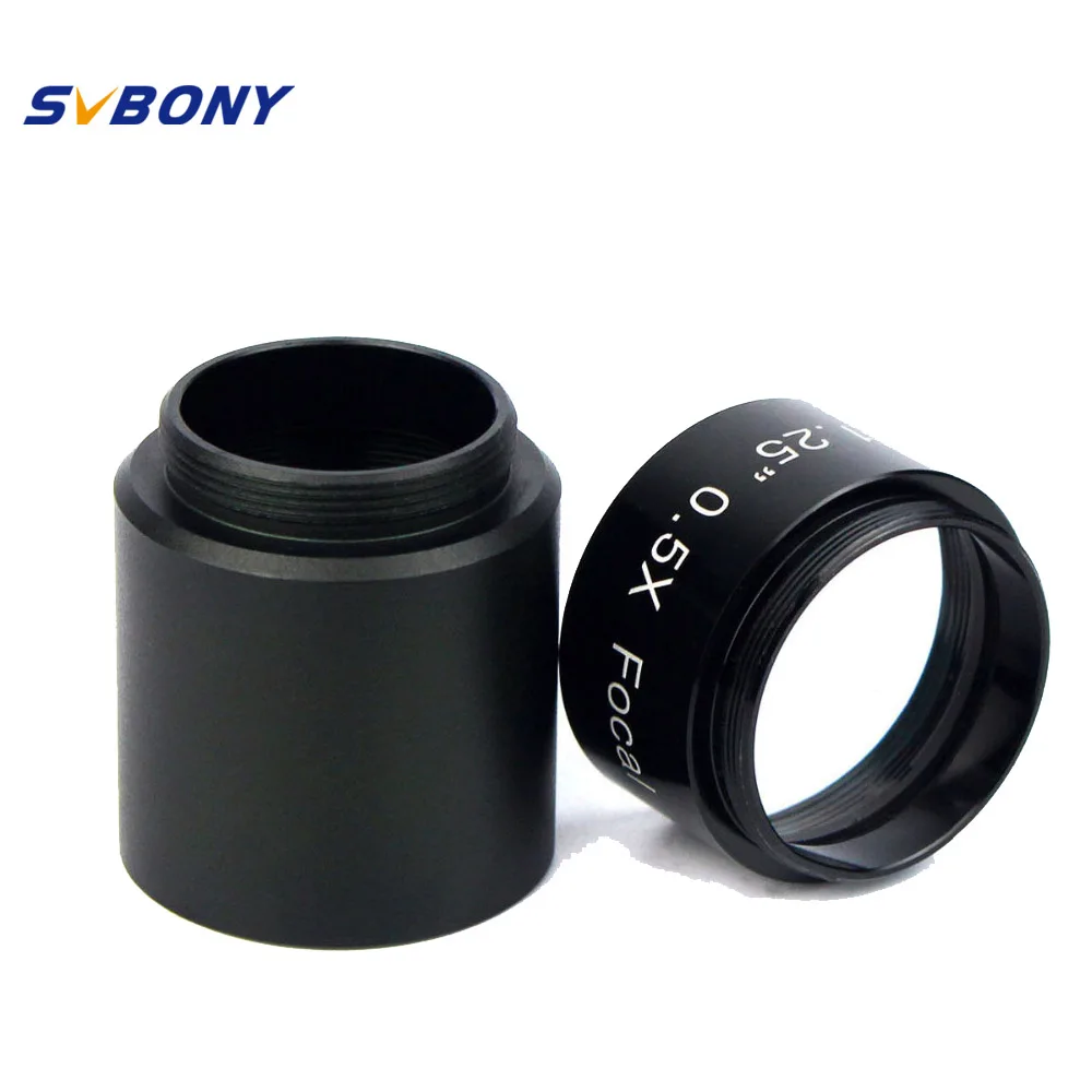 Focal Reducer x 0.5 to Video Camera+Telescope 1.25" C Mount Adapter Green Coated for Telescope