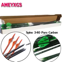 6/12Pcs 30inch Arrow Pure Carbon Plastic Feathers Spine 340 Replaceable Broadheads For Outdoor Practice Shooting Accessories