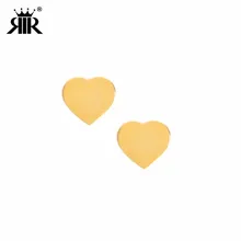 RIR нержавеющая сталь золотистый в форме сердца серьги темперамент элегантный дамы ювелирные изделия серьги подарок на День святого Валентина для нее