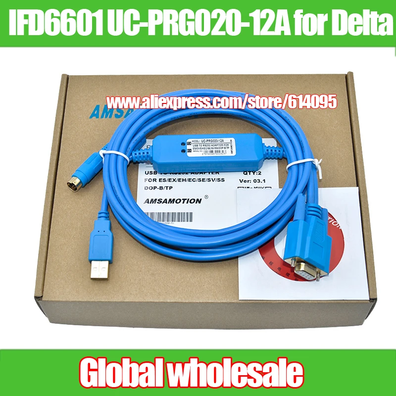 1pcs PLC touch screen HMI programming cable Download data IFD6601 UC