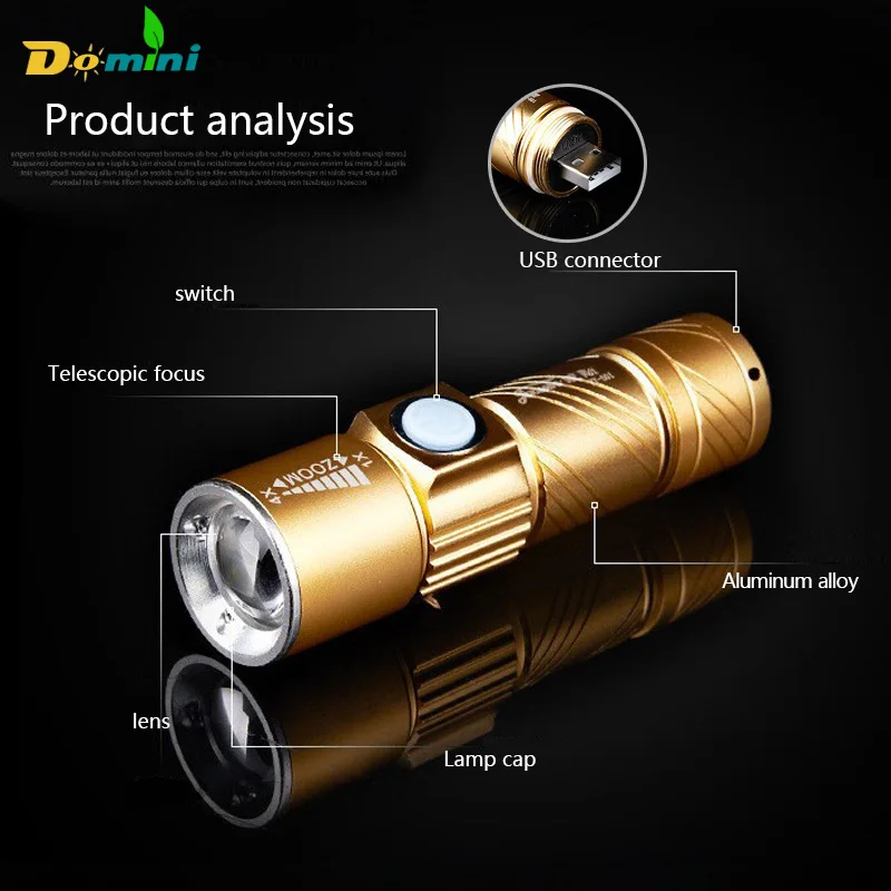 Lanternas e Lanternas lanterna usb recarregável levou lanterna Tipo de Ítem : Flashlights
