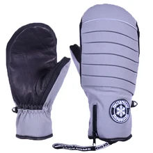 Зимние б/у мужской уличный спортивный длинный манжет зимние перчатки с застежкой-молнией водонепроницаемые трубы лыжные кросс сноуборд перчатки