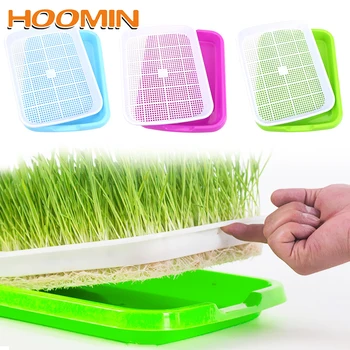

HOOMIN Growing Vegetables seedlings Hydroponics Seedling Tray Plastic Nursery Tray 1 set Double Layer Sprout Plate