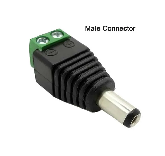 10 Pcs CCTV Cameras 2.1mm x 5.5mm Female Male DC Power Plug Adapter