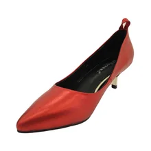JINDIER shoppe high quality fashion genuine Leather fashion with low-heeled women’s shoes with summer pumps