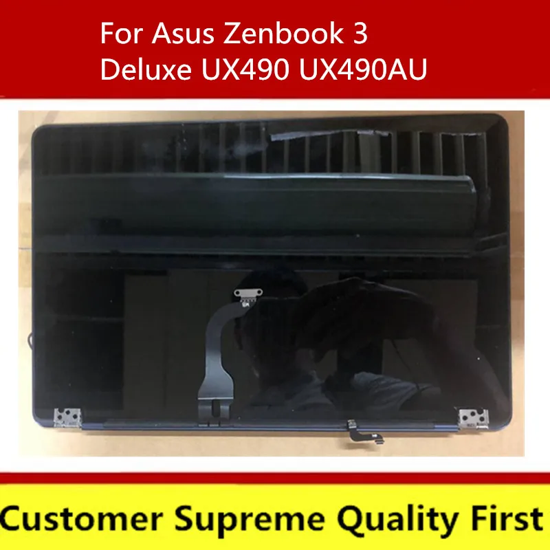 90NB0EI1-R20020 для Asus ZenBook 3V Deluxe UX490 UX490UA UX490UAR панель Стекло монитор ЖК-дисплей полная сборка задняя крышка