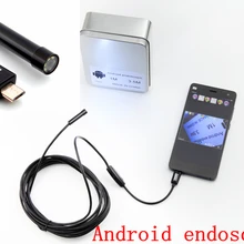 Мини-7 мм объектив 1 м 1.3MP 720P HD Android эндоскоп 6 светодио дный IP66 Водонепроницаемый Камера эндоскопа промышленного Труба инспекции Камера