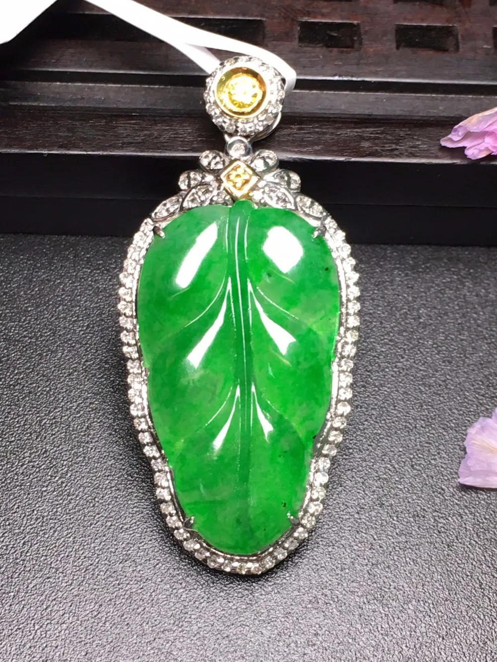

420 Fine Jewelry Real Pure 18 K Gold Jewelry 100% Natural Burmes Jadite Green Myanmer origin Jade Pendant Neckalces for Women