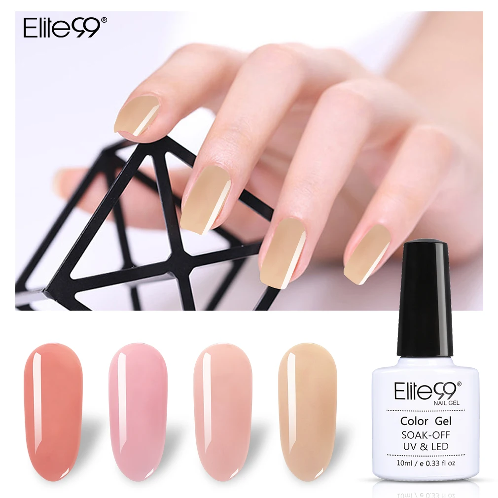 

Elite99 10ml Jelly Nail Gel Polish Semi-transparent White Pink UV Gel Varnish Soak Off Translucent Manicure Nail Art Gel Lacquer