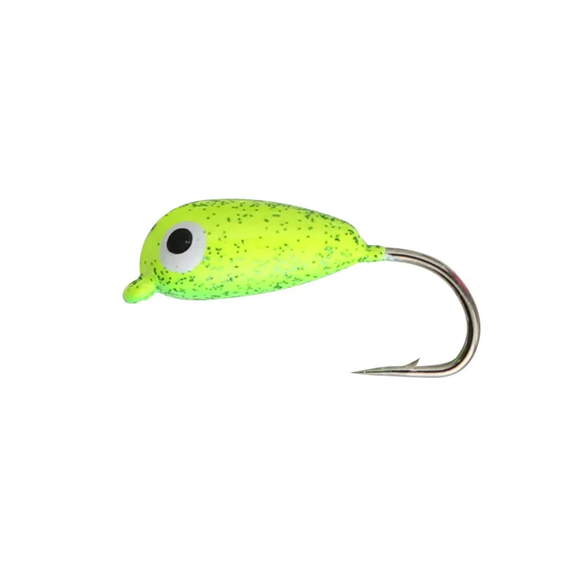 1 Piece Mini Ice Fishing Lures 3D Fish Eye Lead Head Fishing Bait with Barbed Single Hook Winter Fishing Lures Accessories (3)