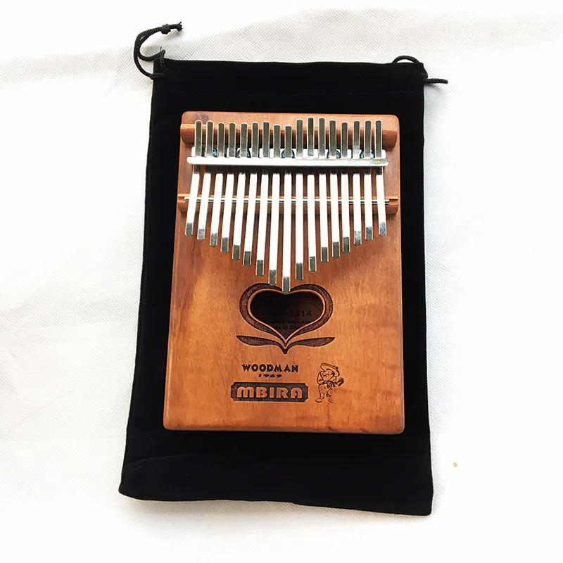 

Kalimba Mbira Likembe Sanza Thumb Piano 17 Button C major Mahogany Give Related Accessories Simple Musical Instrument