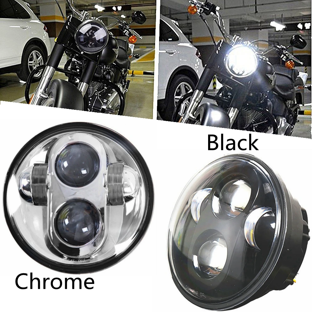 Фара мотоцикла 5 3/4 5,75 дюймов проектор фары Дневные ходовые огни для Yamaha, для кафе, для гоночного Подставка-поплавок для go для Honda мотоциклы 40 Вт 45 Вт 80 Вт