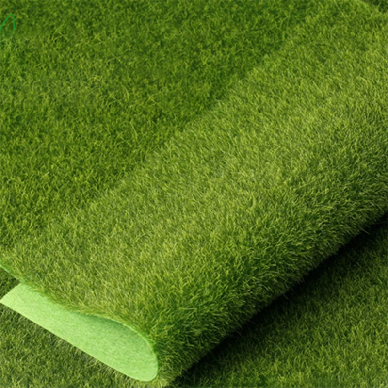 15Pcs Grass Mat Green Artificial Lawns 15x15cm Small Turf ...