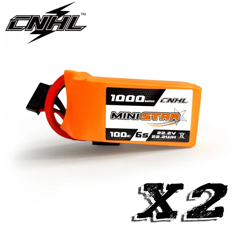 2 шт CNHL MiniStar 1000 MAH 22,2 V 6 S 100C Lipo батарея - Цвет: 2PCS